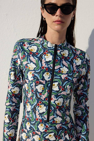 Swimsuit With Front Zip Multi Color