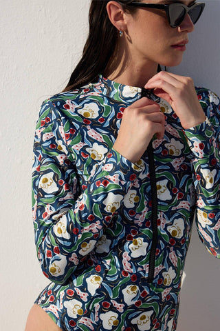 Swimsuit With Front Zip Multi Color