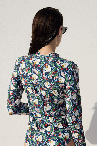 Swimsuit With Front Zip Multi Color