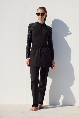 Color Block Swimmer Surf Swimsuit Logo Pattern