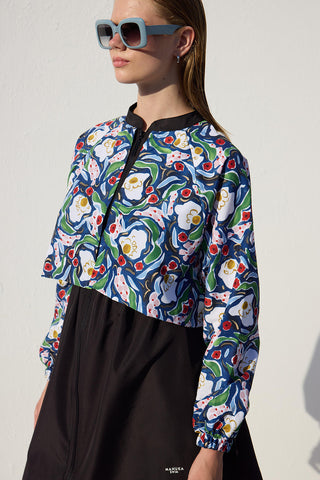 3 Piece Modest Swimsuit Set With Windbreaker Multi Color