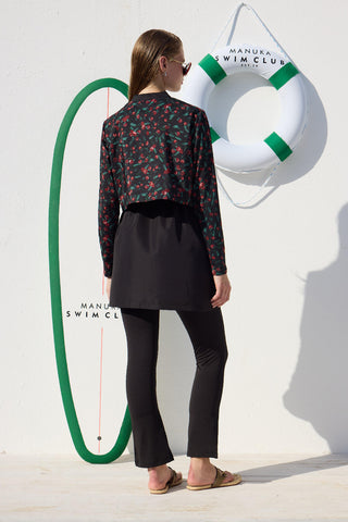 Cherry Parachute Fabric 3 Piece Modest Swim Set Standard