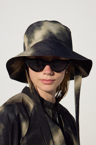 Bucket Hat With String Faded Tie Dye