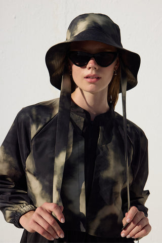 Bucket Hat With String Faded Tie Dye