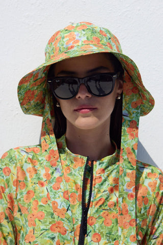 Bucket Hat With String Peach