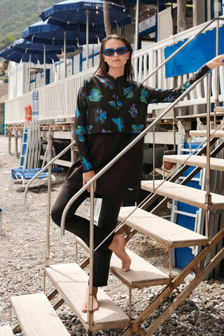 Brush Parachute Fabric 3 Piece Modest Swim Set Standard