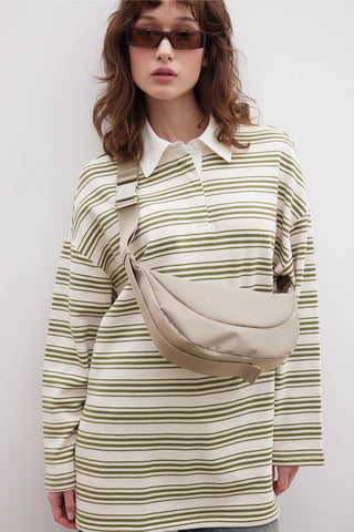 Lexa Metal Buckle Crossbody Bag Sand