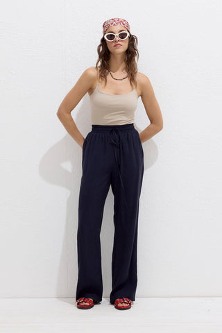 Modal Comfort Trousers Navy Blue