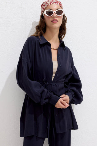 Modal Comfort Shirt Navy Blue