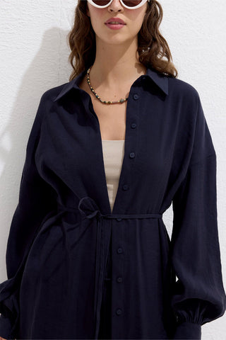 Modal Comfort Shirt Navy Blue