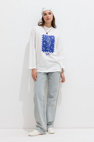 Long-Sleeve Printed T-Shirt Symi
