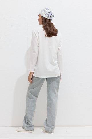 Long-Sleeve Printed T-Shirt Symi