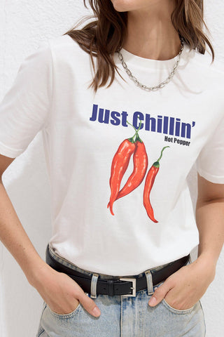 Printed T-Shirt With Stitching Details Chill