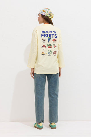 Long-Sleeve Printed T-Shirt Fruits