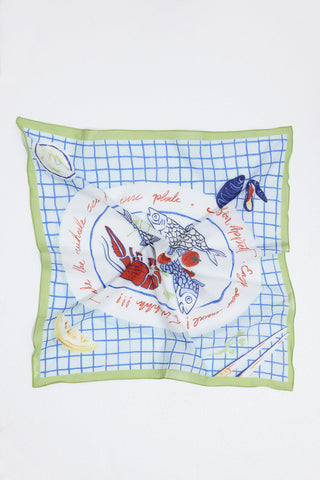 Desenli Pamuklu Atkı Bon Appetit