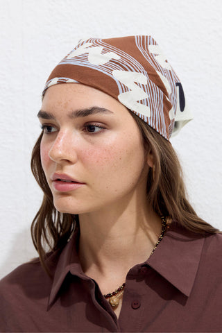 Desenli Pamuklu Atkı Merhaba Yaz