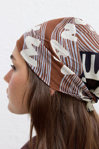 Desenli Pamuklu Atkı Merhaba Yaz