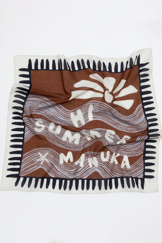 Desenli Pamuklu Atkı Merhaba Yaz