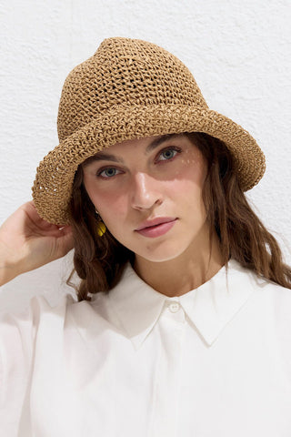 Straw Bucket Hat Natural