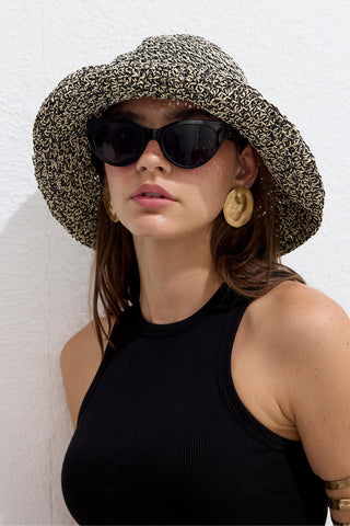 Straw Bucket Hat Heathered