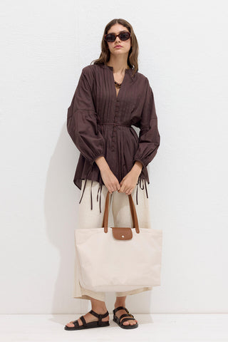 Mari Large Shopper Bag Beige