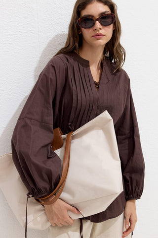 Mari Large Shopper Bag Beige
