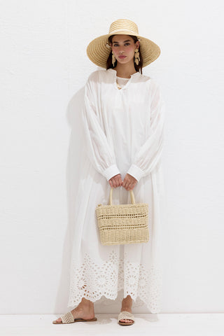 Double Strap Straw Mini Bag Beige