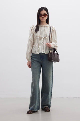 Ester Faux Leather Box Bag Brown