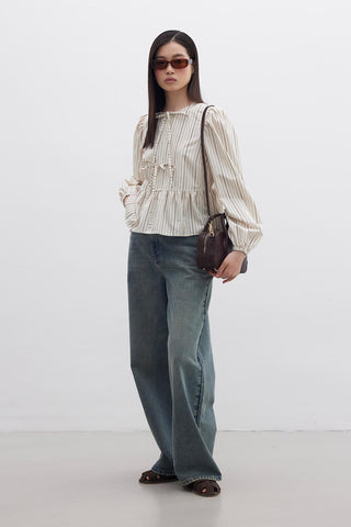 Ester Faux Leather Box Bag Brown