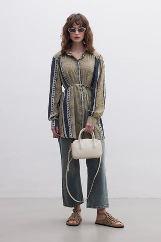 Ester Suni Deri Kutu Çanta Bej