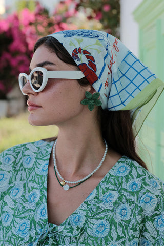 Desenli Pamuklu Atkı Bon Appetit