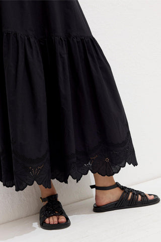 Embroidered Skirt Black