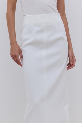 Midi Pencil Skirt Ecru