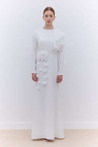 Laura Evening Dress Ecru