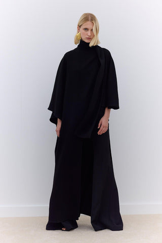 Asymmetric Evening Cape Black