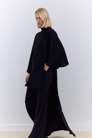 Asymmetric Evening Cape Black