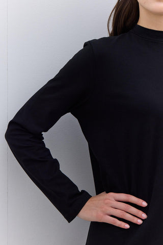 Long Sleeve Stretch Dress Black