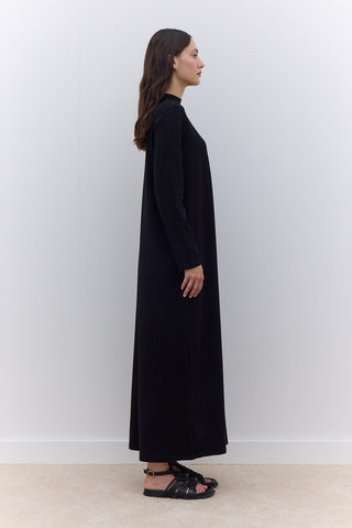 Long Sleeve Stretch Dress Black