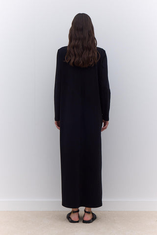 Long Sleeve Stretch Dress Black