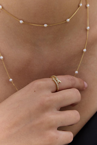 Zircon Cross Ring Light Yellow