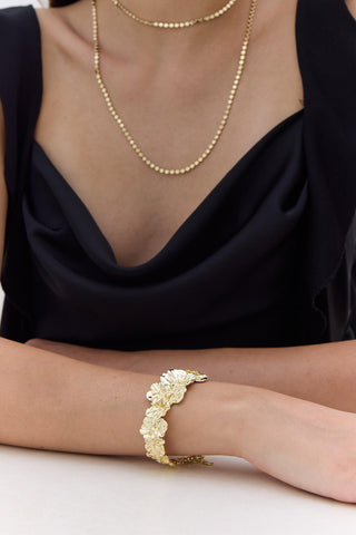 Vintage Floral Bracelet Light Yellow