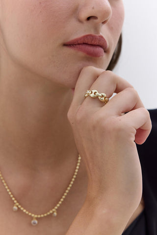 Chain Link Ring Light Yellow