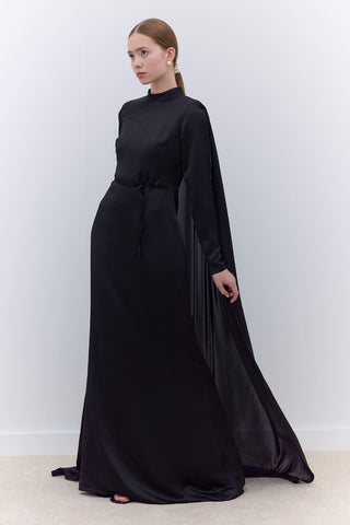 Cape Evening Dress Black