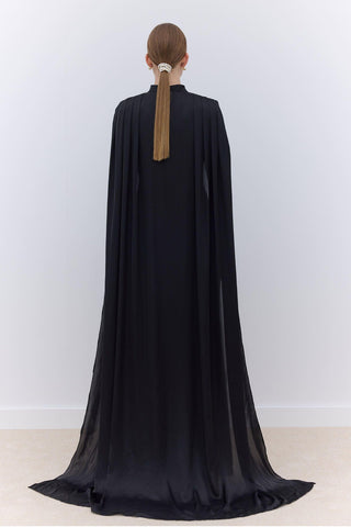 Cape Evening Dress Black