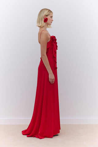 Rosalie Strappy Evening Dress Red