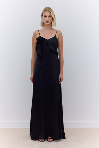 Rosalie Strappy Evening Dress Black