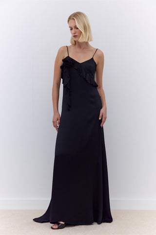 Rosalie Strappy Evening Dress Black