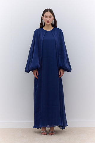 Dress With Wide Sleeve Detail Night Blue