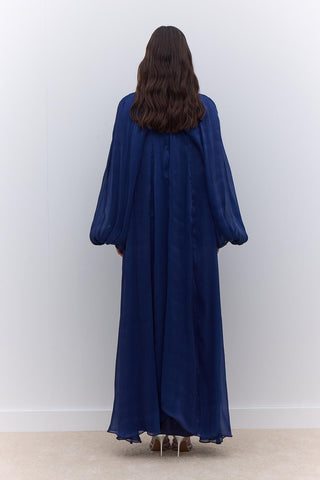 Dress With Wide Sleeve Detail Night Blue