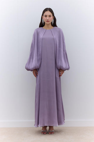 Dress With Wide Sleeve Detail Lilac